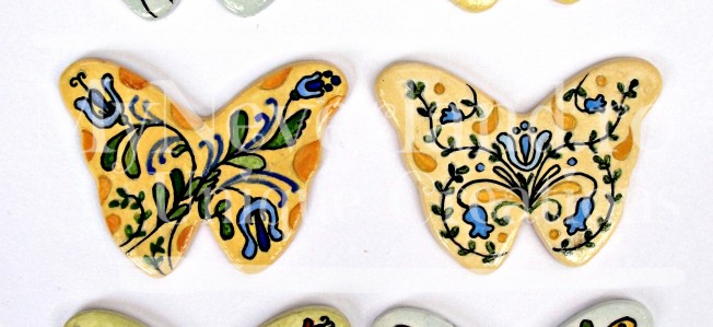 Brose ceramica "Decorated butterflies"