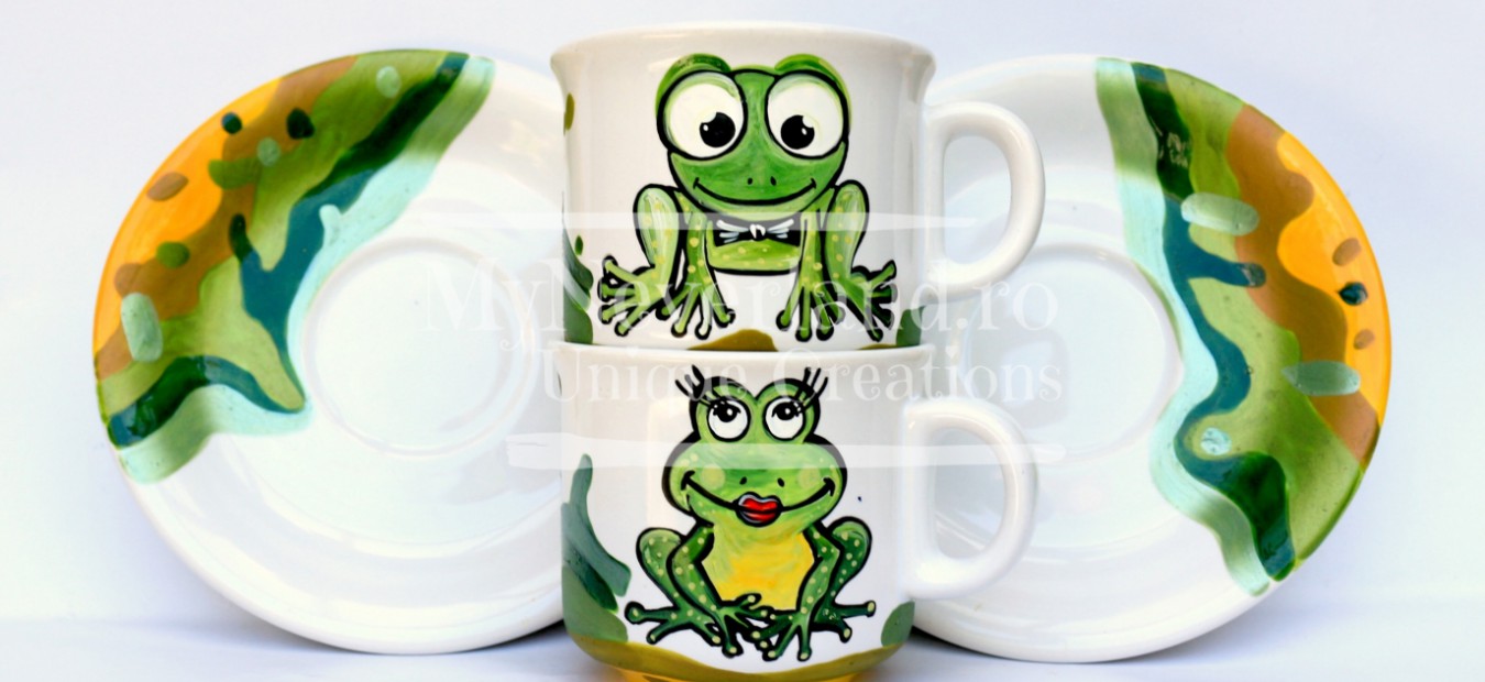 Set cafea "Cute Frogs"