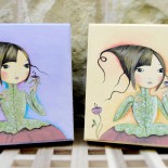 Cutii de lemn pictate "Fairy"