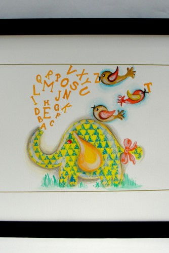 Ilustratie camera copilului "Literary Elephant"