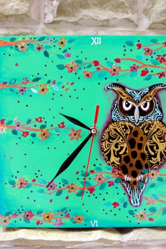 Ceas de perete "Decorative Owl"