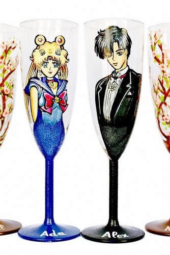 Set pahare nunta "Sailor Moon"